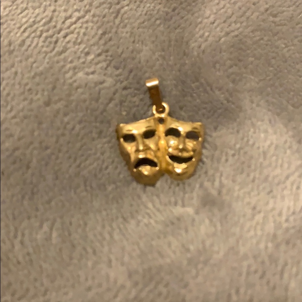 14k Comedy and Tragedy Mask Charm
